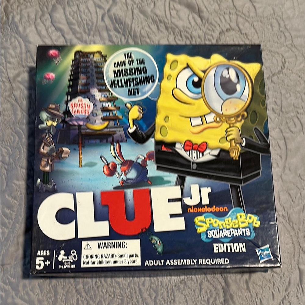 Hasbro SpongeBob SquarePants Clue Jr. Game - Blue and Yellow